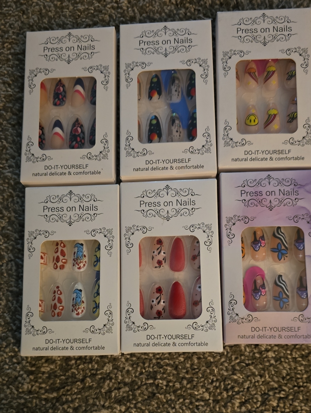 NEW Press On Nails 6 Packs
